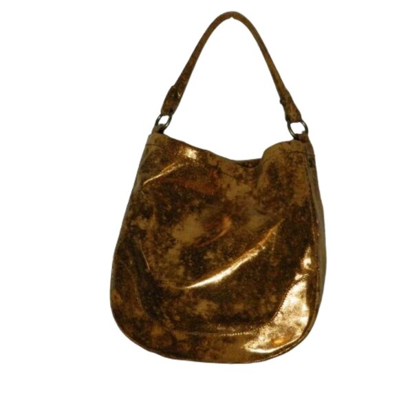 Frye $396 Melissa Metallic Leather Hobo Bag NWOT! - Picture 5 of 5